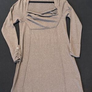 Athleta Hot Toddy Taupe Sweater Dress Women’s Size XL